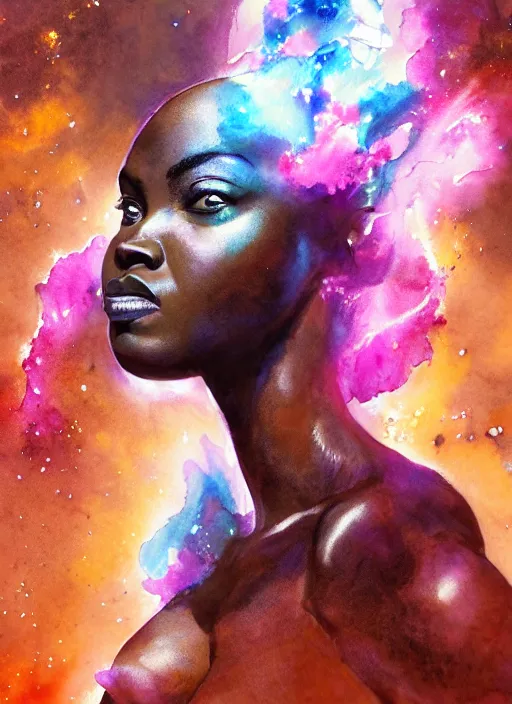 Prompt: portrait, jada fire as a cosmic butterfly, watercolor, dramatic lighting, cinematic, establishing shot, extremely high detail, foto realistic, cinematic lighting, pen and ink, intricate line drawings, by Yoshitaka Amano, Ruan Jia, Kentaro Miura, Artgerm, post processed, concept art, artstation, matte painting, style by eddie mendoza, raphael lacoste, alex ross