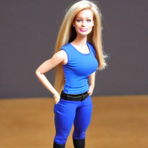 Prompt: stocky weightlifting Barbie