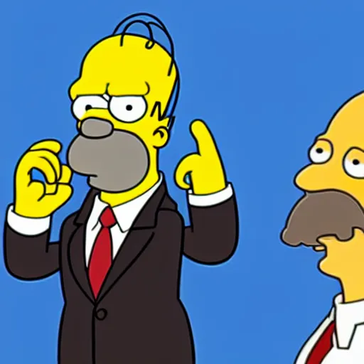 Image similar to homer simpson as viktor orban