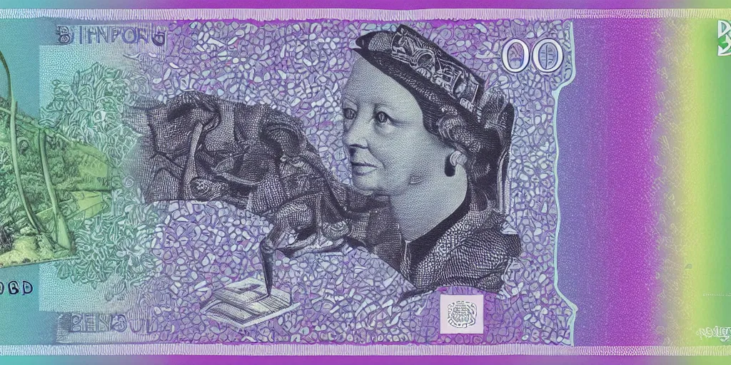 Image similar to concept design of british £ 5 0 note for the year 2 0 3 3