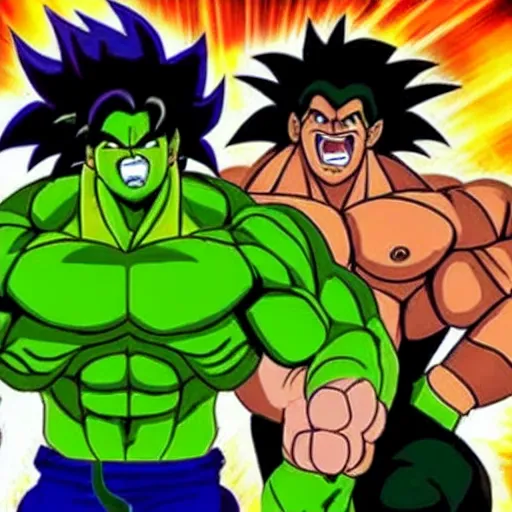 Image similar to broly and hulk