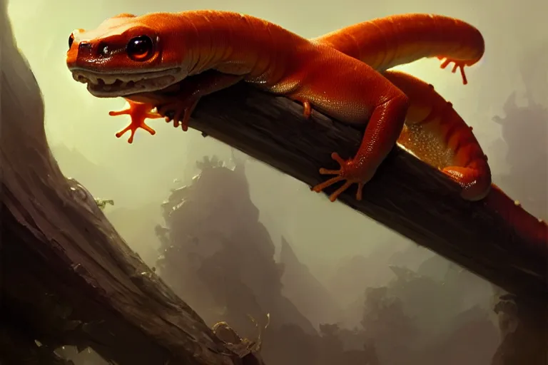 Image similar to salamander, photorealistic, trending on artstation, by bayard wu, anna podedworna, gaston bussiere, greg rutkowski