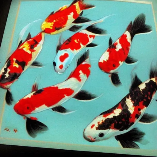 Image similar to koi fish detailed highly realistic