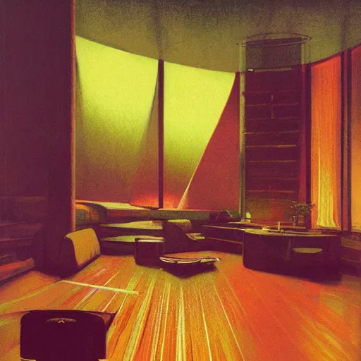Prompt: solaris interior by john harris