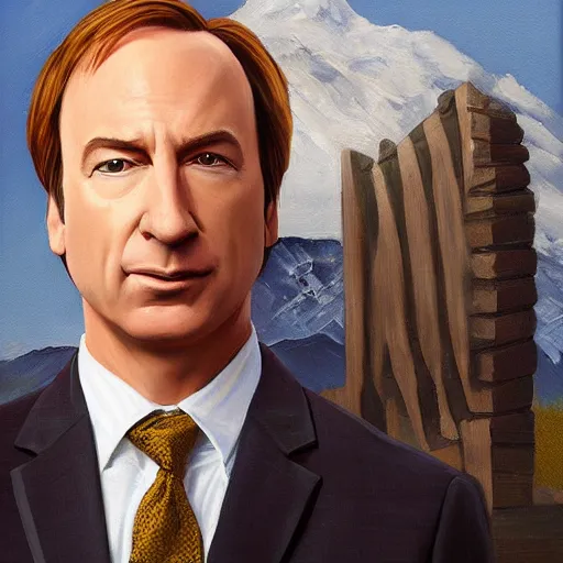 Image similar to bob odenkirk as saul goodman, painting by raphael