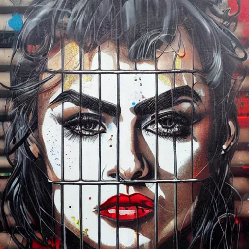 Prompt: La cage et le mur du son, by Sandra Chevrier