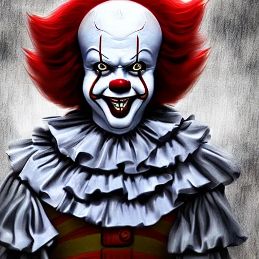 Prompt: Pennywise digital art