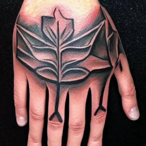 Prompt: cool hand tattoo design realistic