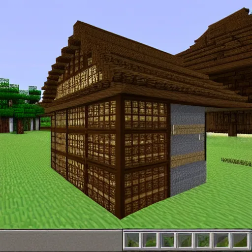 Image similar to japanese style house in minecraft