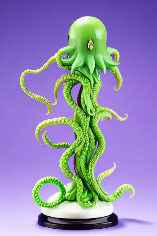 Image similar to figurine of cthulu wearing an elegant summer blouse, personification, official store photo, commercial photo, featured on amiami, lovecraftian, 8 k, 8 5 mm, beautiful composition