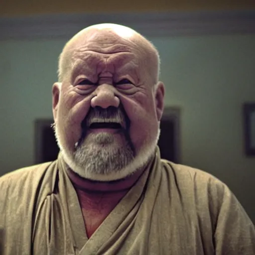 Prompt: A still of Budai in The Shining