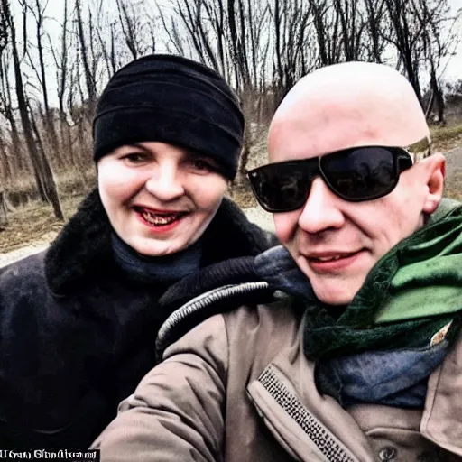 Image similar to last selfie from ukraine after nuclear - war