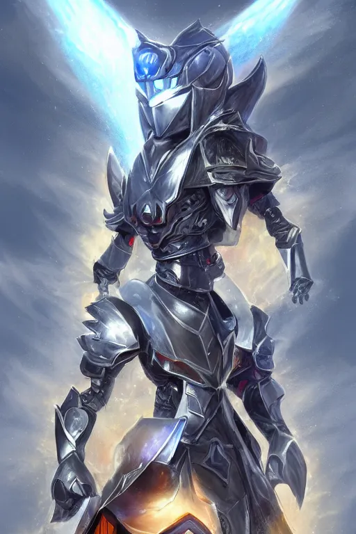 Image similar to helmet armor guardian destiny in witch queen illumination ray tracing hdr fanart arstation by sung choi robot ninja mask and eric pfeiffer and gabriel garza and casper konefal