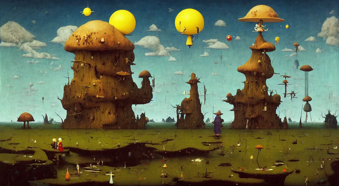 Prompt: single flooded simple!! toadstool tower anatomy, very coherent and colorful high contrast masterpiece by norman rockwell franz sedlacek hieronymus bosch dean ellis simon stalenhag rene magritte gediminas pranckevicius, dark shadows, sunny day, hard lighting