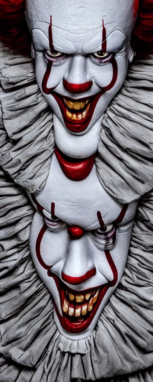 Image similar to a portrait of pennywise dressed as a doctor in a hospital, hyperdetailed, intricate, dramatic, horror movie, movie still, 4 k realistic, volumetric lighting, sharp focus