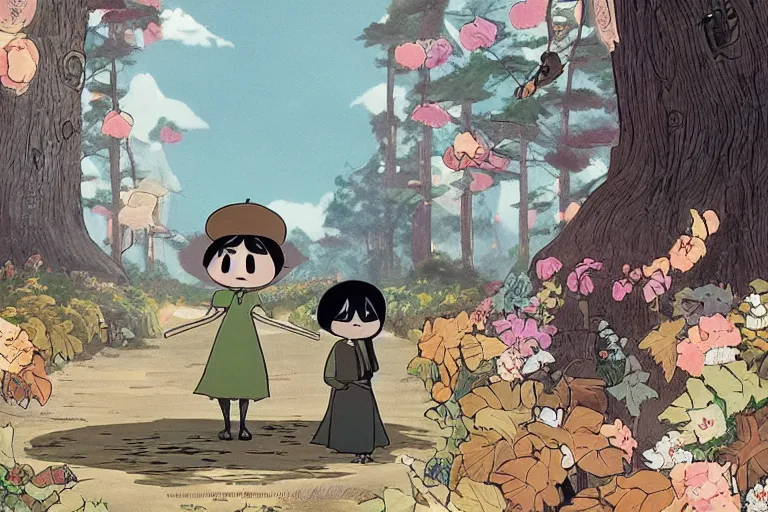 Prompt: korean film still from korean adaptation of Over the Garden Wall (2014)