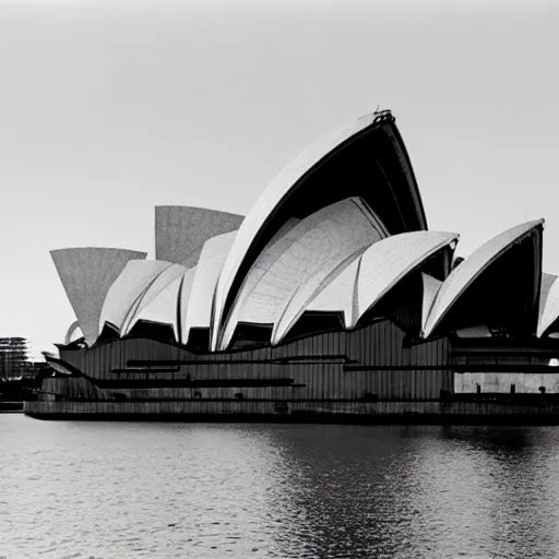 Prompt: Sydney Opera house on fire, photo by ansel adams |