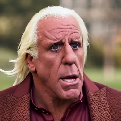 Image similar to ric flair, movie still, from the new weekend at bernie's movie, 8 k, realistic