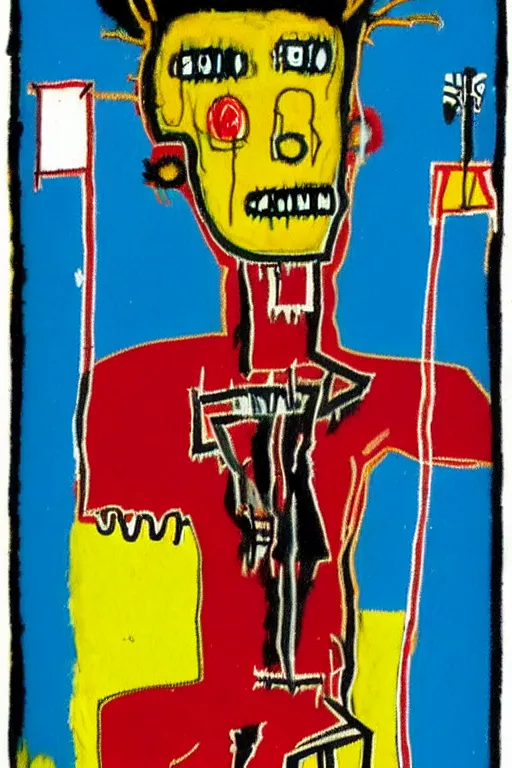 Image similar to Basquiat tarot card The Hanged Man