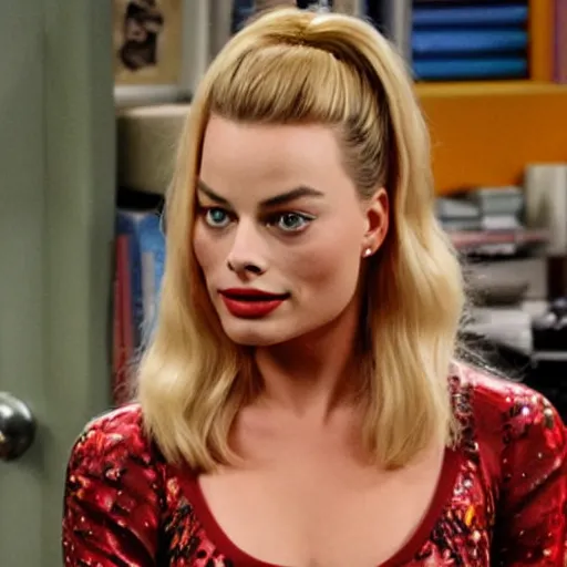 Image similar to margot robbie as a character in big bang theory