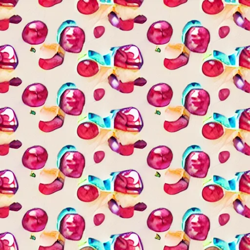 Prompt: repeating pattern seamless. watercolor. candy lollipop.