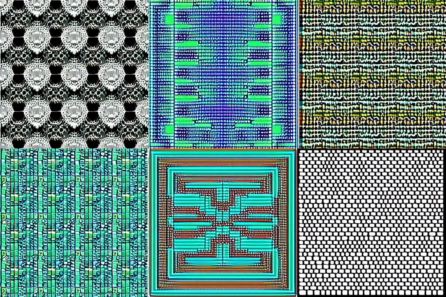 Prompt: beautiful 2 d pattern, algoritmically created with cellular automaton