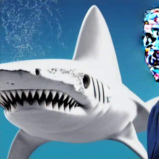 Image similar to portrait of joe biden as a shark, ultra detailed, 8 k resolution