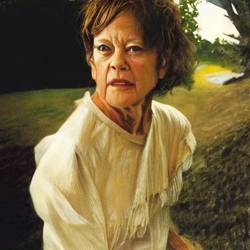 Prompt: high quality, high detail, realistic portrait of susan bennett, painted by andrew wyeth, dramatic lighting, cinematic composition