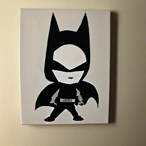 Prompt: baby batman in the style of banksy