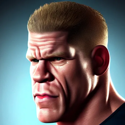 Image similar to john cena and ron perlman's lovechild realistic hyperrealistic 4 k resolution 8 k resolution highly detailed very detailed extremely detailed hd quality detailed face very detailed face extremely detailed face trending on artstation