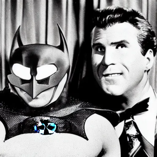 Image similar to Will Ferrell as Batman (1956)