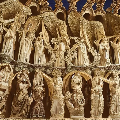 Prompt: the angelic choirs circling the abode of god, epic, extremely detailed and intricate, baroque