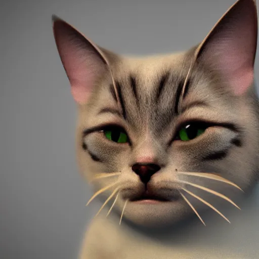 Prompt: cat 3d realistic, cinematic