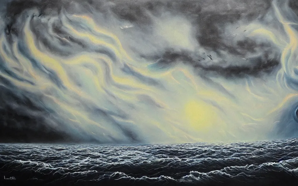 Image similar to the end of the world, doomsday, style of a painting by leona creo