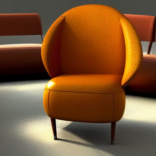 Image similar to chair shaped like an elephant, hiqh quality 3 d rendering