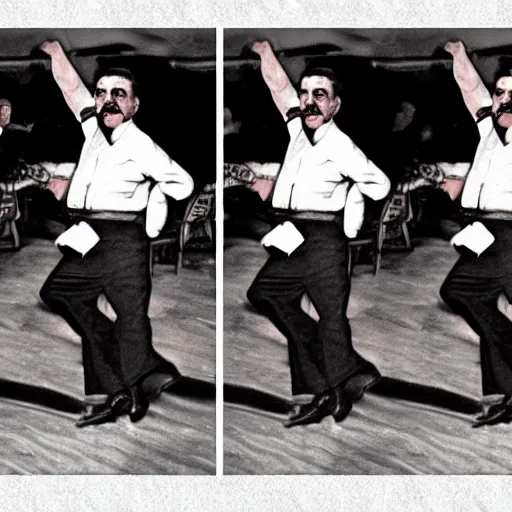 Prompt: stalin dancing at a communist rave, ultra high detail, photorealistic, high resolution, 8 k