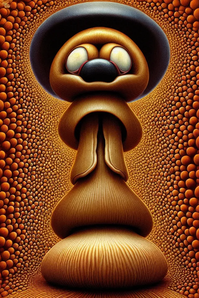 Image similar to mushroom dog artwork symmetrical by naoto hattori