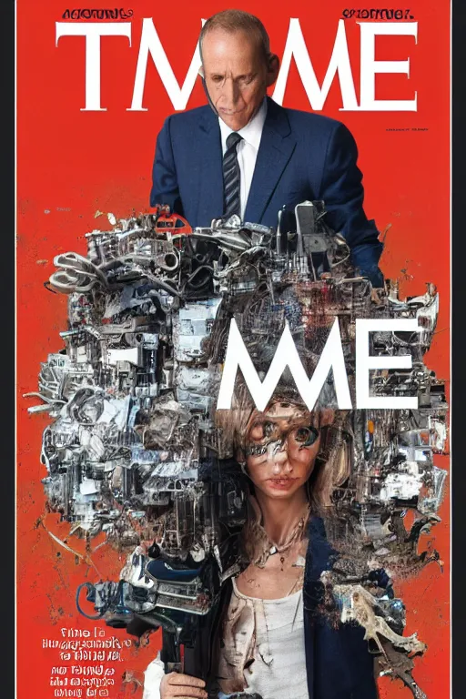Prompt: TIME magazine cover, the coming AI singularity, intricate, 8k, HDR, CG Society