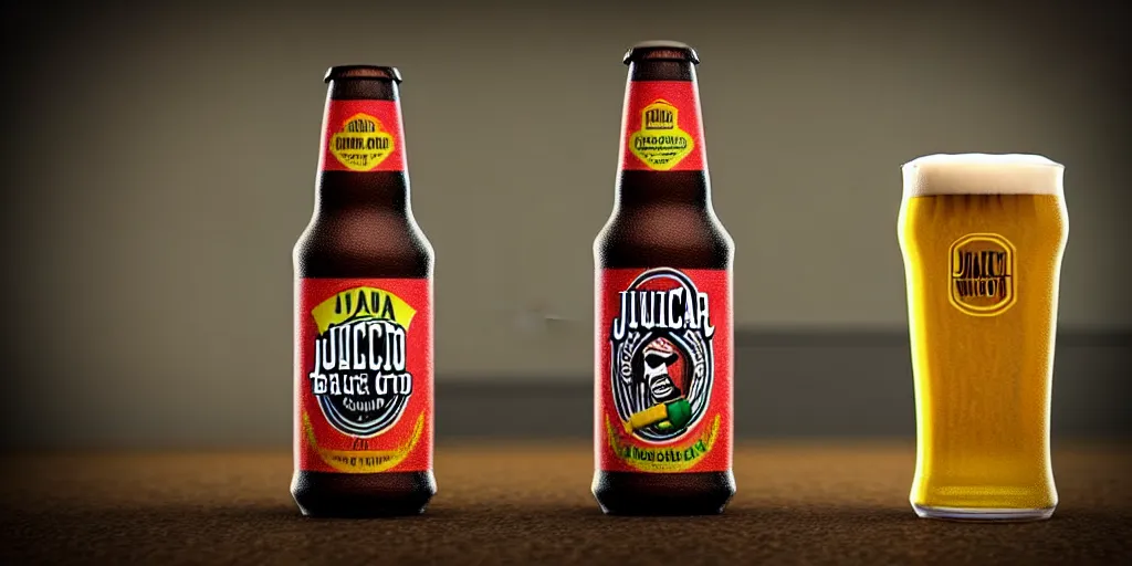 Prompt: juan caloto mexican beer wild west, octane render, juicy ipa