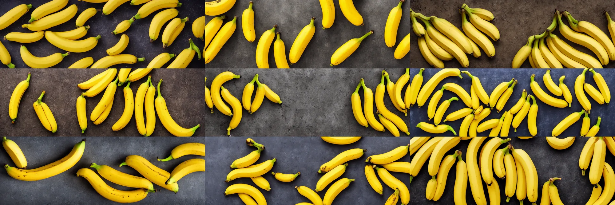Prompt: fresh grown bright yellow bananas used as gun cartridges