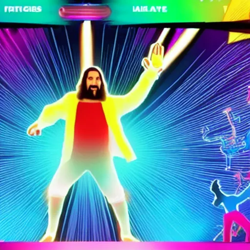 Image similar to jesus in just dance game