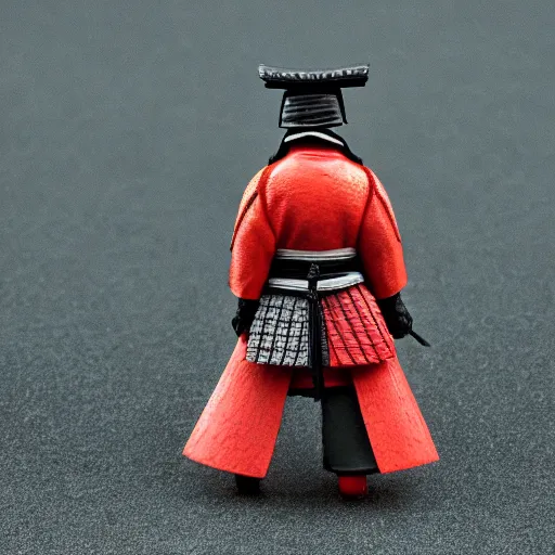 Image similar to Samurai master walking , back view , 20mm lens realistic photo illustration