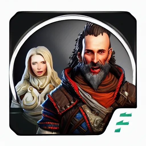 Image similar to divinity original sin 2, div os 2, div 2, group chat icon