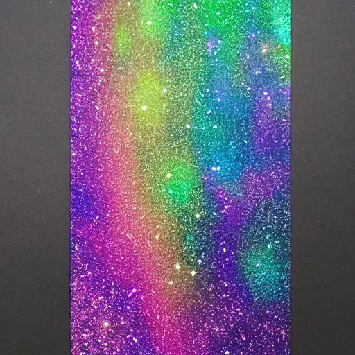 Image similar to glitter iridescent forest, glitter cosmic color dust and mist