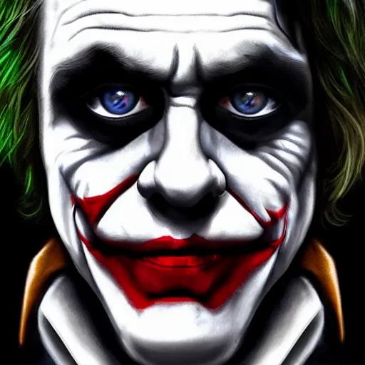 Image similar to mark hamill as the joker! mark hamill. luke skywalker, oil painting, artgerm, artstation, highly detailed, portrait