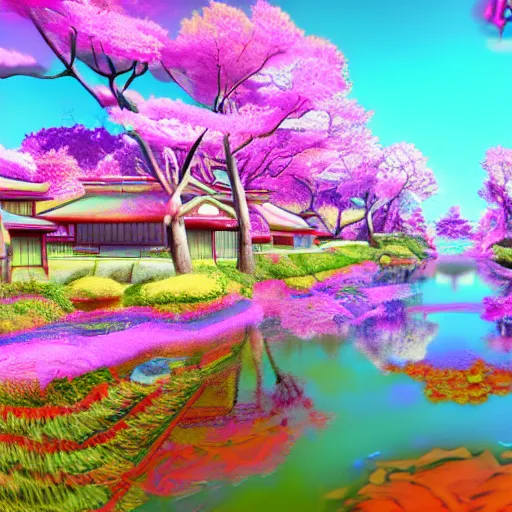 Prompt: japan on lsd, psychedelic, unreal engine,