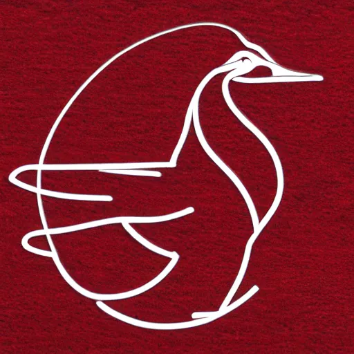 Image similar to abstract logo of a red duck