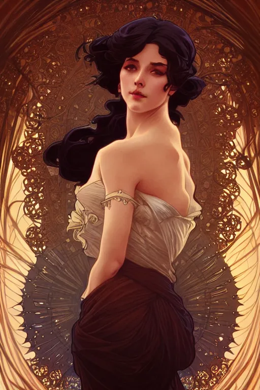 Image similar to moonlight, dark fantasy, intricate, elegant, highly detailed, digital painting, artstation, concept art, matte, sharp focus, illustration, art by artgerm and alphonse mucha