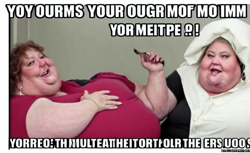 Prompt: your mom is so fat and ugly... meme