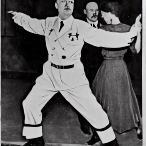 Image similar to hitler dancing salsa